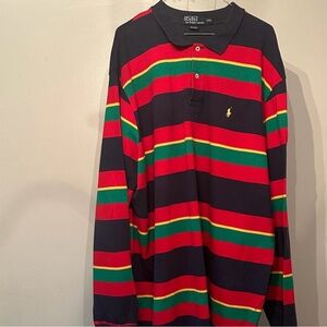 Ralph Lauren Red and Navy Polo Shirt